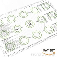 Large Silicone Pastry Mat with Measurements - 15 x 23 Inch - Non-Slip & Non-Stick Baking Mat - Perfect for Rolling Dough  Fondant  Pie & Pizza - Reusable Mat Grips Any Surface - B07F71MNKJ